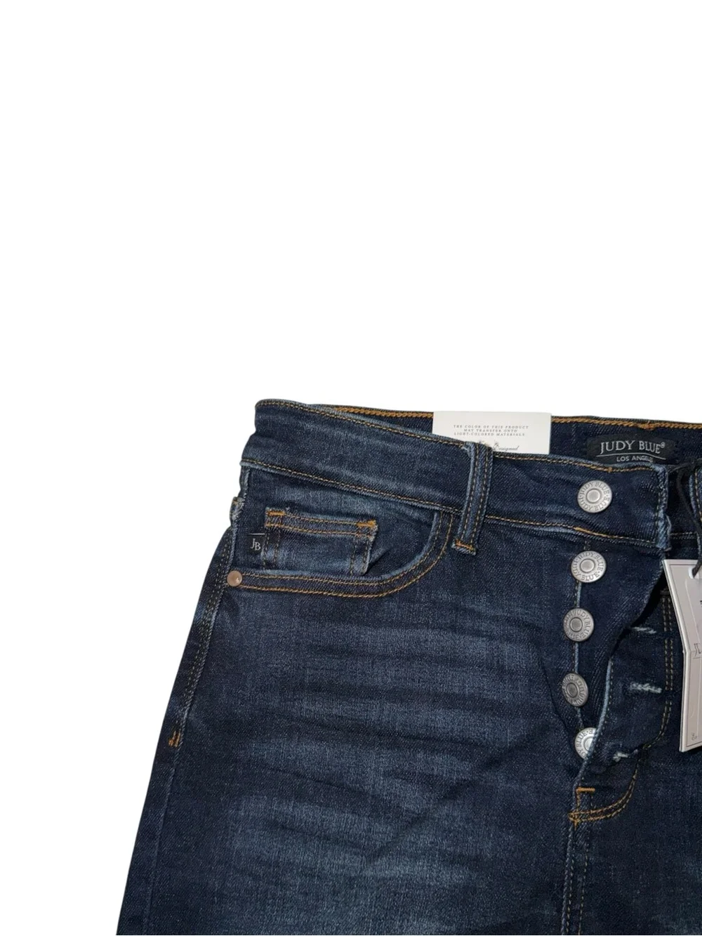 Judy Blue Dark Blue Button-Front Denim Mini Skirt